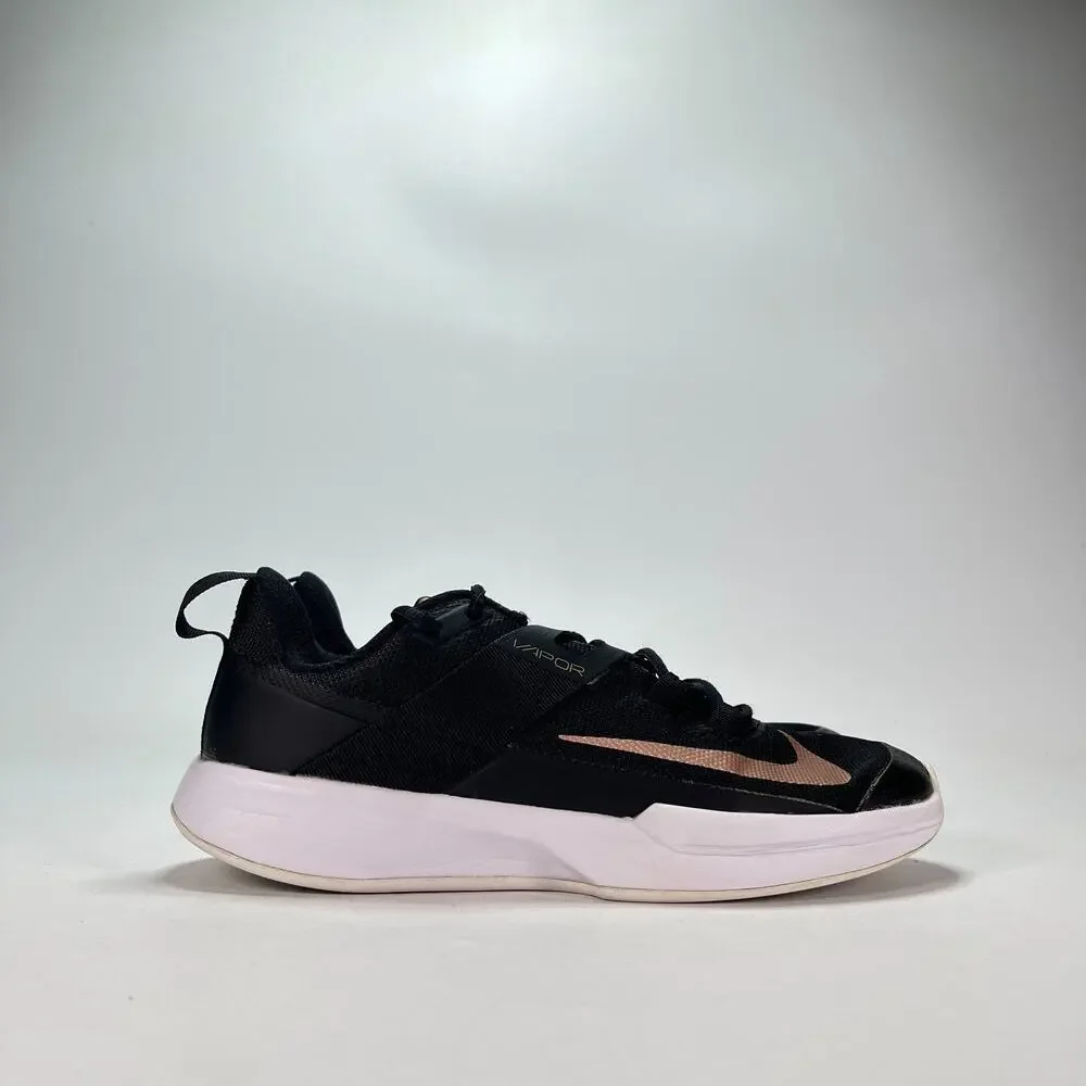 NikeCourt Vapor Lite Black Rose Gold Tennis Shoes DC3431-033 Women’s Size 8.5